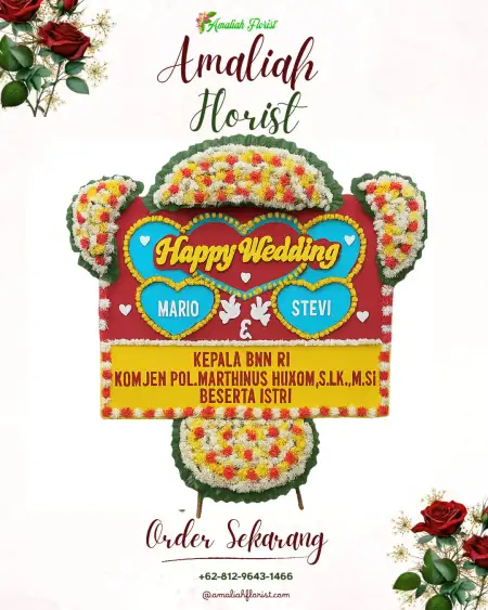 Papan Bunga Pernikahan Pontodon Timur